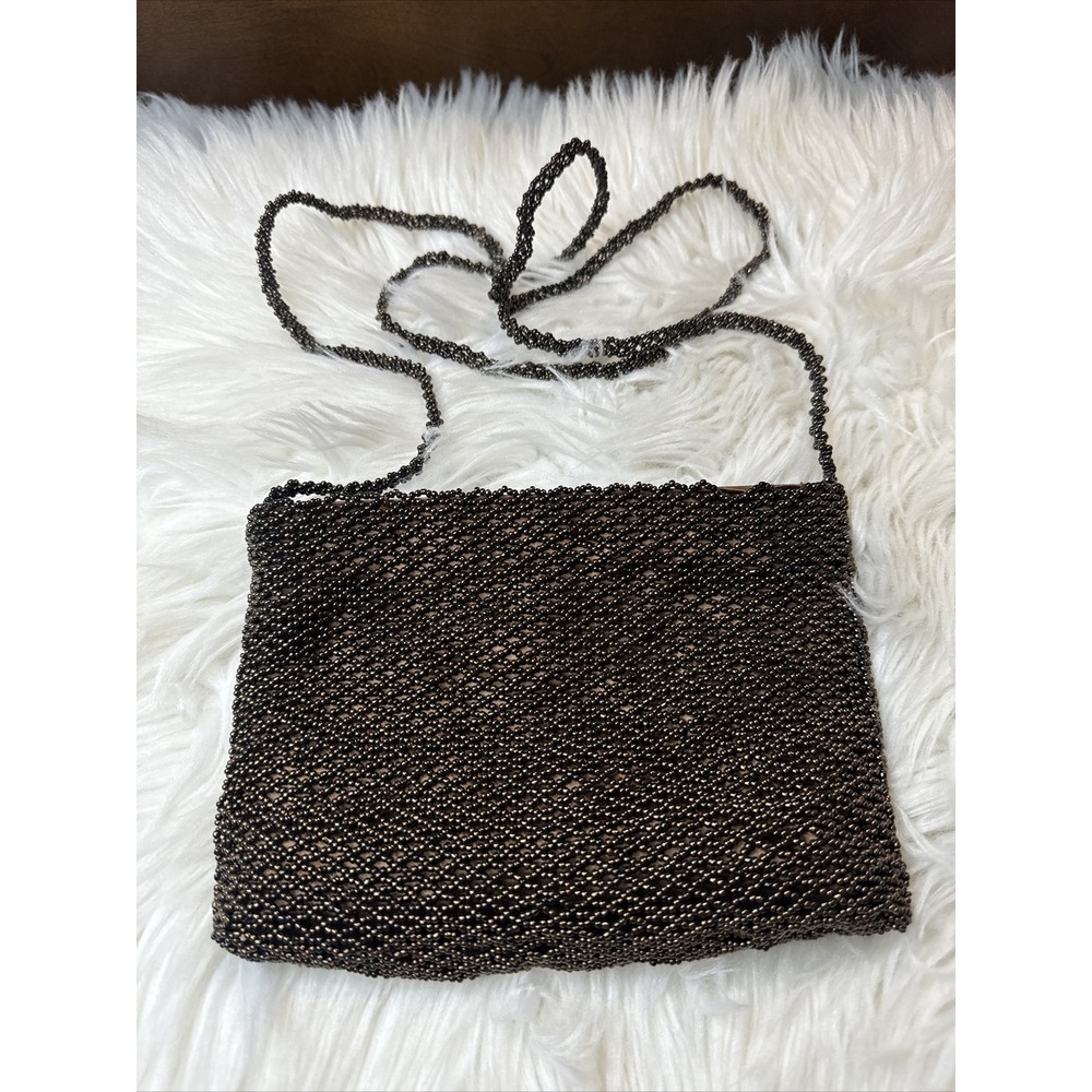 VTG Vanessa Paris-New York-London Purple Chocolate Brown Shoulder Bag/Purse NWOT